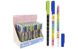 Набор  2 синих шариковых ручек "deVente.Таблица умножения" 0,7мм в футляре 5073116