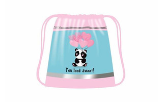 Мешок для обуви СДС-57 "Сладкая пандочка" 410*490мм с карманом МАКСИ и светоотражающей полосой