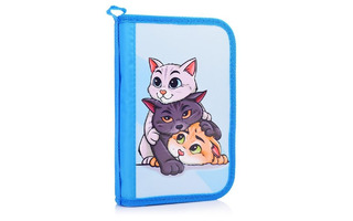 Пенал 2 отд ПО-05 "Три котика" большой с откидной планкой 190*120