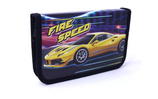 Пенал 1 отд ПО-04 "Авто в ночи" большой с откидной планкой 190*115