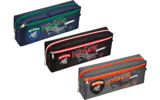 Пенал косметичка "deVente.Shark" 21*9*4,5см ткань молния карман ассорти 7025217