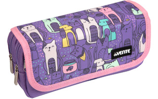Пенал косметичка "deVente.Limited Edition.Cute Cats" 20*9*7см 2отд. ткань молния карман 7029203