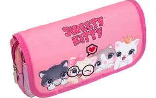 Пенал косметичка "deVente.Sweet Cats" 20*9*7см ткань молния карман 7025294