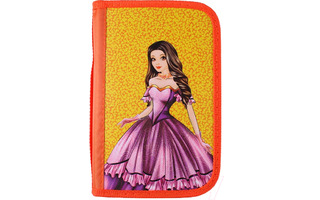 Пенал 2 отд ПО-05 "Принцесса и розы" большой с откидной планкой 190*120