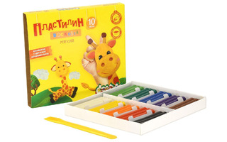 Пластилин 10 цв "Каляка-Маляка" восковой 150гр ПВКМ10