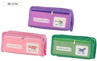 Пенал косметичка "Самолеты" 20,5*9*4см ткань молния карман МС-5736