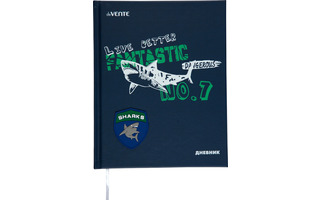 Дневник школьный 1-11 кл обложка твердая "deVente.Shark" иск.кожа 2021237