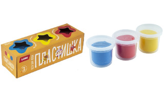 Тесто для лепки  3 цв "Пластишка.Набор №18" по 80гр в коробке  Тдл-021