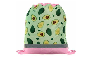 Мешок для обуви СДС-57 "Авокадо" 410*490мм с карманом МАКСИ и светоотражающей полосой