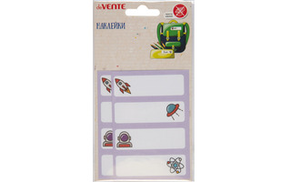 Наклейки именные "deVente.Need More Space" ткань самоклеящ. 56*18мм 8шт ассорти 8004172