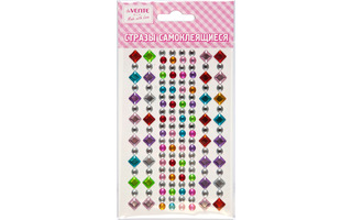 Наклейки акрил 8004126 стразы Diamonds ассорти 9,5*15см deVente