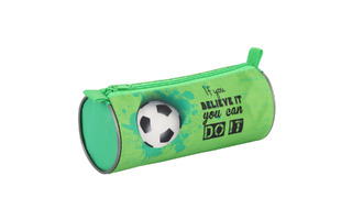 Пенал тубус  ПТ-02 "FOOTBALL POWER" ткань на молнии большой