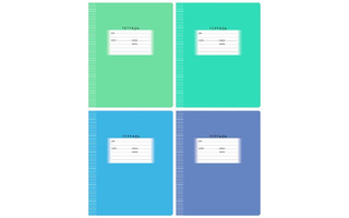 Тетрадь 12л "Школьная" частая косая с допол.горизон.ассорти Т5ск12 7333 BG