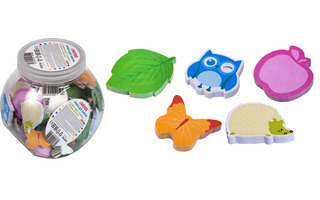 Липкий блок  45*45 "deVente.Лесные обитатели" фигурный ассорти 50л 2010122 в банке