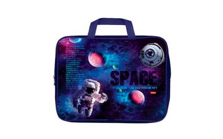 Папка для тетрадей А4 "Мы в космосе" текстиль 4см молния с ручками NSn_93050 Hatber