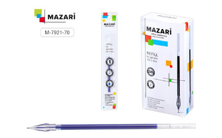 Стержни гелевые 135мм 0,5мм синий "Кристал" Mazari М-7921-70