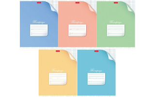 Тетрадь 18л "С уголком" клетка ассорти 18Т5В1 077368 (4878) Хатбер