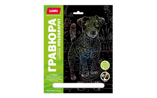 Гравюра "Собаки.Джек-рассел-терьер" большая с эффектом голография 18*24см Гр-680