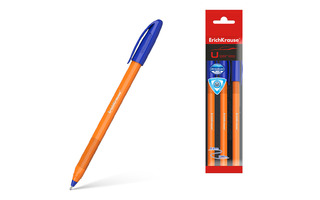 Набор  3 шариковых ручек "Erich Krause.U-108 Ultra Glide Technology" синяя 1мм 47586 оранж.корпус