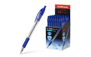 Ручка шариковая "Erich Krause.U-209.Ultra Glide Technology.ClassicMatic&Grip"синяя автомат 1мм 47578