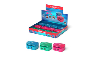 Точилка "Erich Krause.Duo" 33616 на два отверстия с контейнером