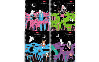 Тетрадь 80 л "Дотянуться до небес" клетка спираль лак 80Т5вмВ1гр 075646 Хатбер