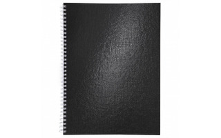 Тетрадь А4  96 л "Бумвинил.Metallic" черная клетка спираль 96Т4бвВ1гр 077202 Хатбер