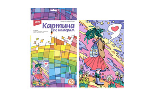 Картина для рисования по номерам для малышей "Аниме.Мысли о любви" 20*30см Ркн-111