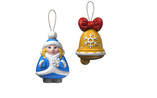 Набор для творчества "Игрушка под роспись.3D Art.Снегурочка и колокольчик" Ир-014