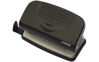 Дырокол  10л "deVente.Stripe" черный пластик с линейкой 4020335