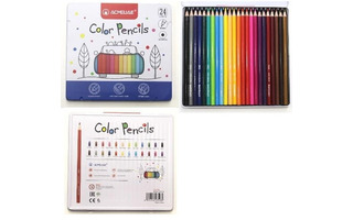 Карандаши 24 цв "ACMELIAE" металлический футляр 9800-24