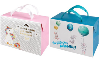 Коробка подарочная складная детская 15*11*9 ПКП-9056, 9054
