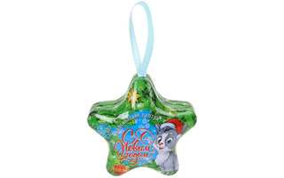 Подвеска звездочка "Лесные зверята" 9*10см металл НУ-9010 с пердсказаниями
