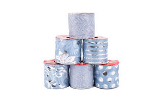 Лента декоративная 6,3см*2,7м органза бирюзовый НУ-5213 Миленд