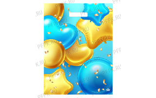 Пакет   31*40 "Мини.Шарики в подарок" 30мкм с вырубкой (цена за уп 50шт) 5957