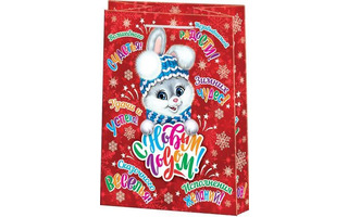 Сумка новогодняя 26*33 "Пожелания"  10-41-5050