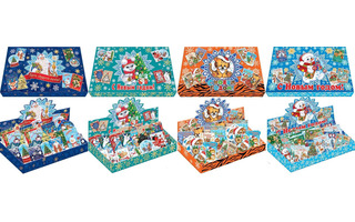 Открытка мини "Новый год" в коробке 140шт (цена за коробку) 8-70