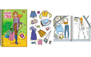 Блокнот А6   32л "Модный стиль.Создай свой образ.Шопинг" с накл. на гребне тв.обл. 32Кц6нгр_28038