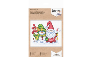 Набор для творчества "Klart.Вышивка крестом.Зимний приветик" 16,5*13,5см 8-415