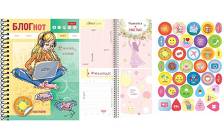 БЛОГнот А5  64л "Жизнь кипит" с накл. на гребне тв.обл. цвет.блок 64Кц5нгр_28528 Хатбер