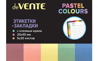 Набор стикеров "deVente.Pastel" (45*20мм 5*20листов) 2011111