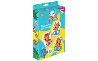 Набор для творчества из гипса "Фигурки на магнитах.Три кота.Котята на море" Мкк-001