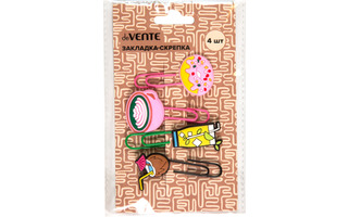 Закладки-скрепки deVente.Sweets 4шт 6*3см ассорти 8065221
