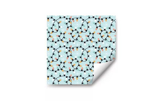 Бумага упаковочная 67*97см "Гирлянды из лампочек" 15.16.01614