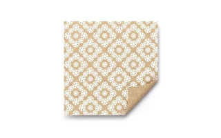 Бумага упаковочная 67*97см "Ромбики из белых снежинок" крафт 15.16.01603