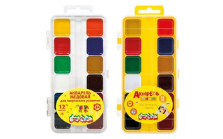 Краски  акв 12 цв "Каляка-Маляка" пластик АМККМ12Е