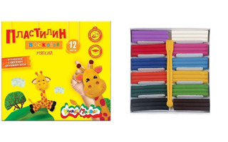 Пластилин 12 цв "Каляка-Маляка" 180гр восковой ПВКМ12