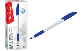 Ручка шариковая "Berlingo.Triangle Snow Pro" синяя 0,7мм трехгранные CBp_70862