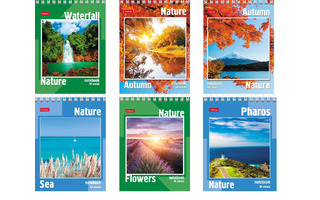 Блокнот А6   40л "Пейзажи" на гребне лак 40Б6В1гр 004668 Хатбер