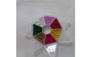 Бисер набор  7цв "Цветок" 4мм Tukzar TZ-28511